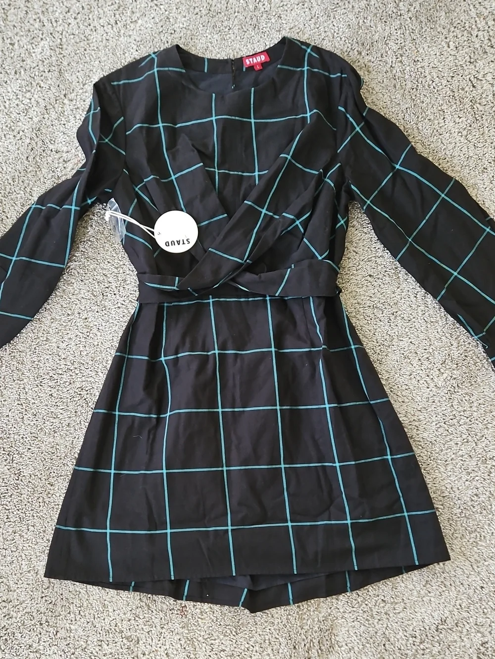 Nwr STAUD Black MINI DRESS, Long Sleeve L - Picture 2 of 13